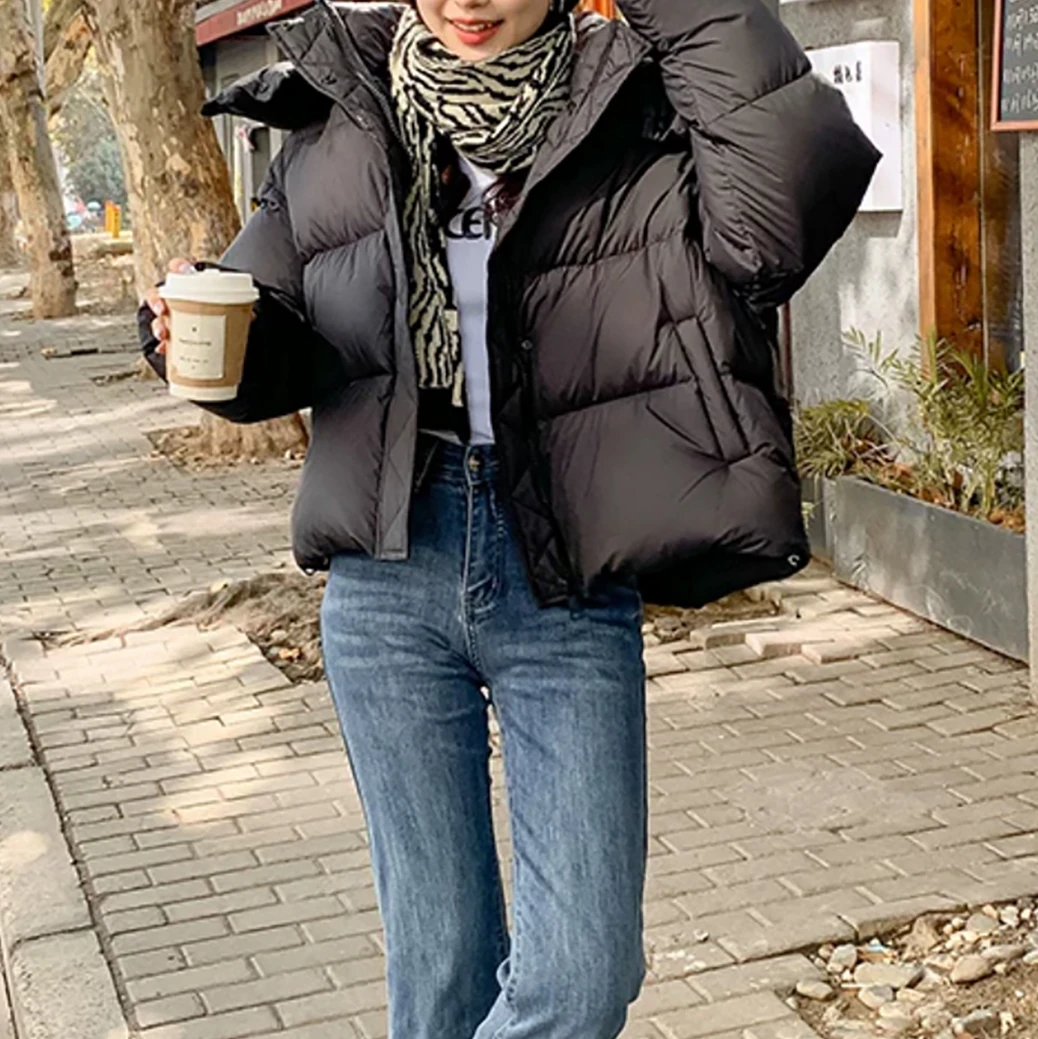 门店在售1299！90白鹅绒！冬季加厚高领面包羽绒服JY130