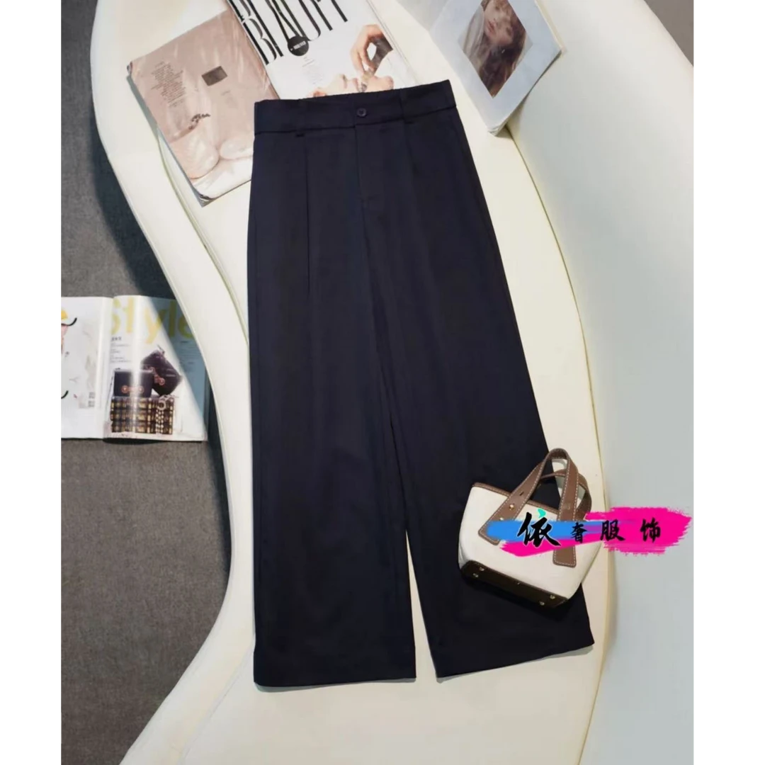 2025早春高腰显瘦时尚阔腿裤韩系直筒休闲裤时尚宽松垂感裤子6008