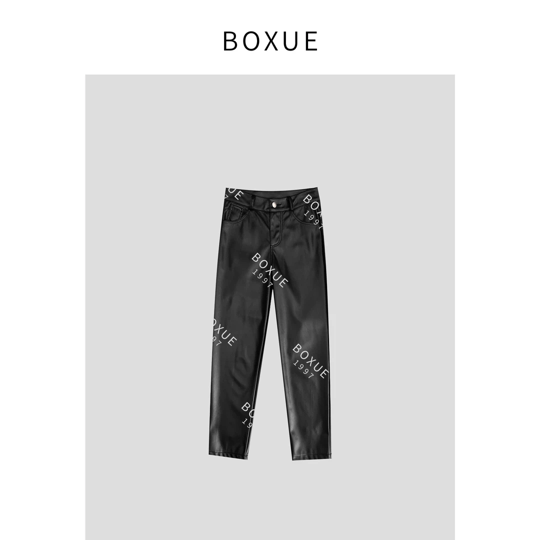 BOXUE  时尚休闲设计师皮裤裤子#230802K70