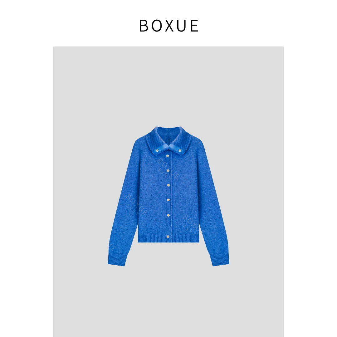 BOXUE "书灯” 2024冬季高级感美利奴羊.毛轻奢 外套#241030W524