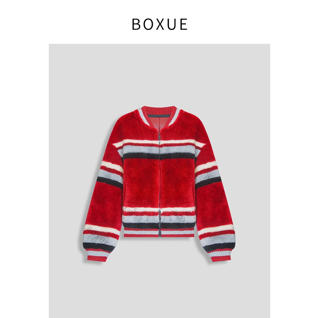 BOXUE ‘’幽兰‘’ 冬季高级感皮毛一体 外套#241205W330