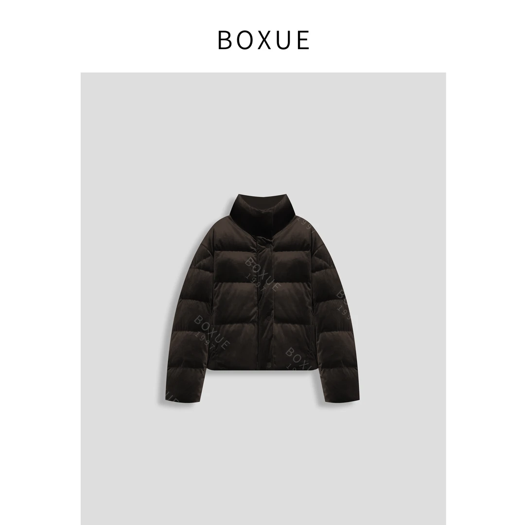 BOXUE"日落东京"2024冬季90鹅绒轻奢绒面羽绒服 外套#241126YR31