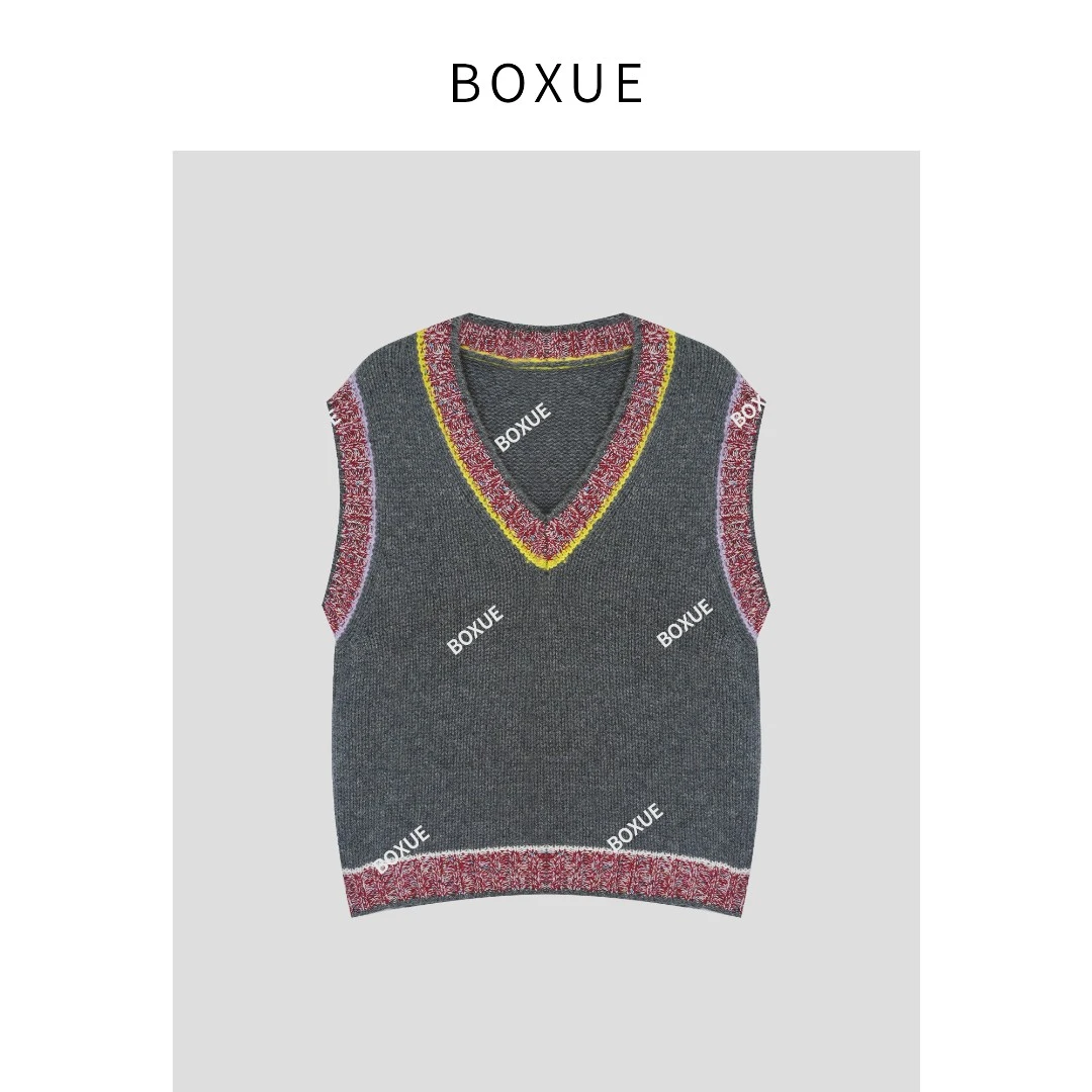 BOXUE  拼色马夹#230828M515