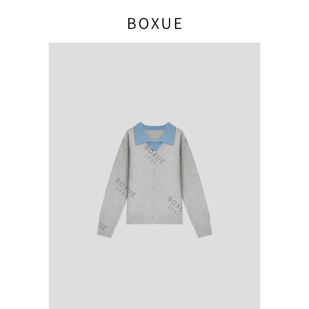 BOXUE“云帆” 2024冬季新款高级感POLO领轻奢 外套#241026W510