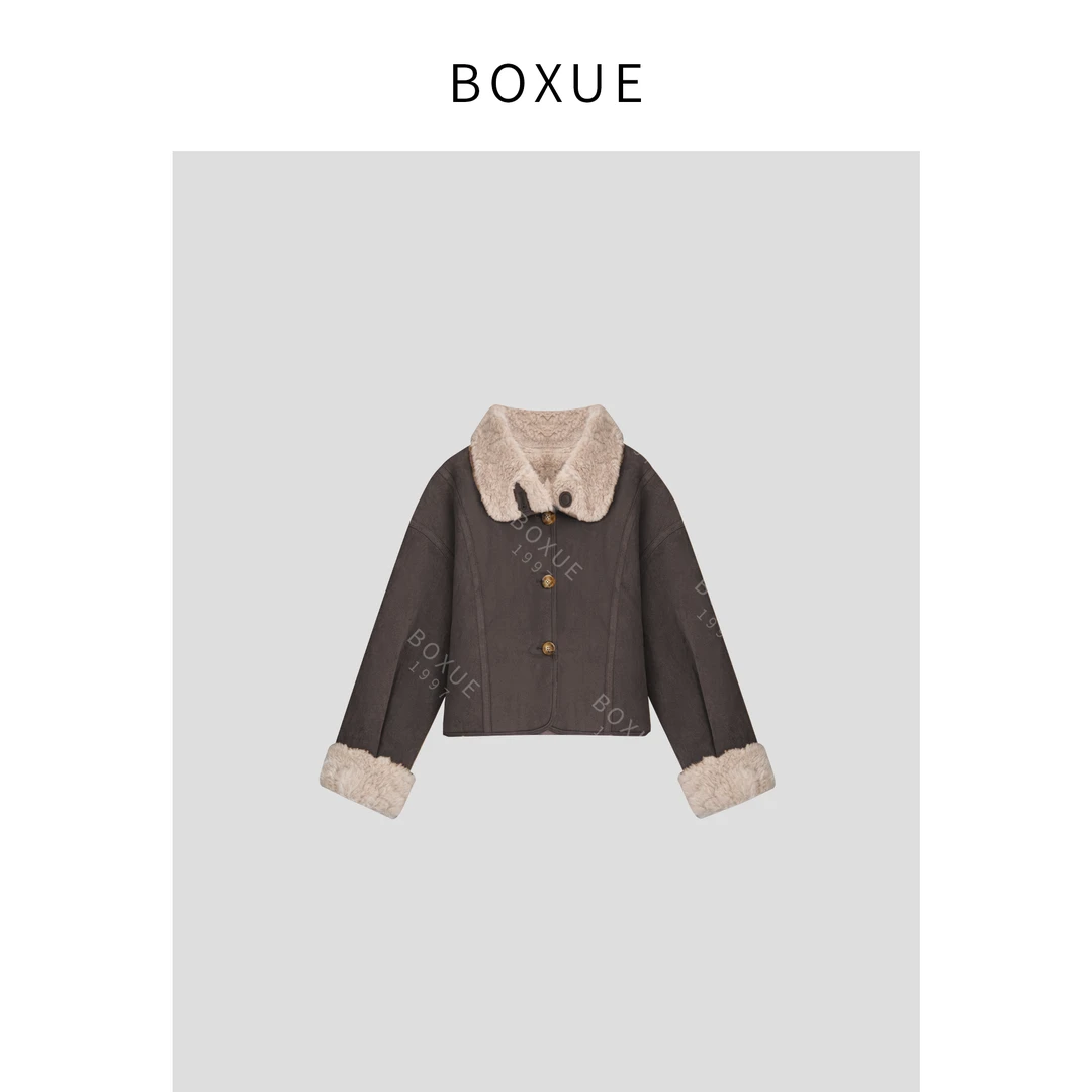 BOXUE “暮光” 2024冬季高级感100颗粒羊毛轻奢 外套#241104W32