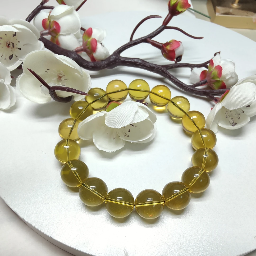 【藏真阁】H1229天然珠宝琥珀时尚百搭简约经典12+蓝珀手串