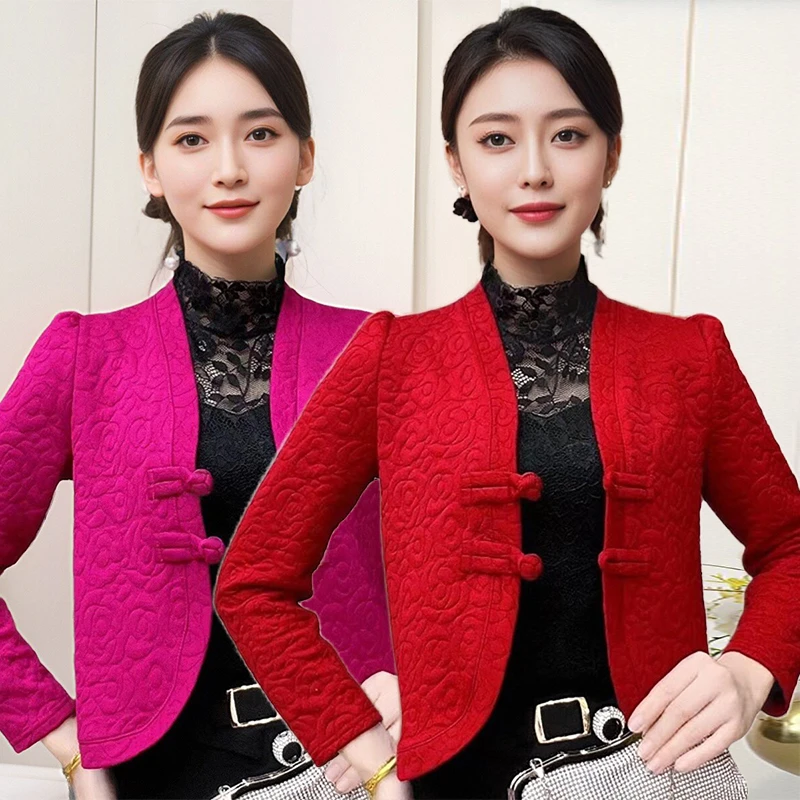 [喜姐推荐8030]新中式国风盘扣短款小外套