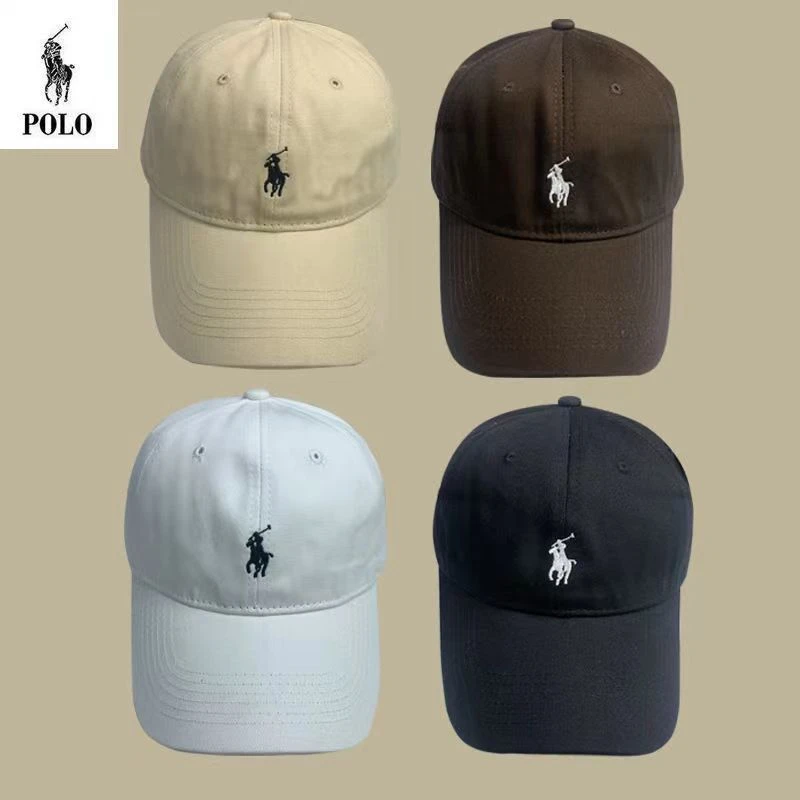 小马标棒球帽软顶保罗男女鸭舌帽潮韩版圆顶可调节跨境帽子高品质