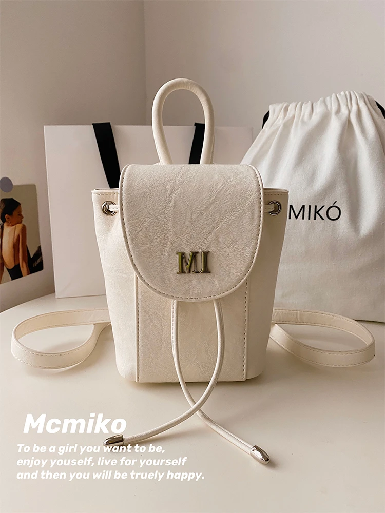 麦米可 街头流浪精灵白小背包 原创小众设计迷你双肩包休闲包包