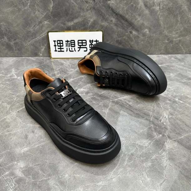 D男士时尚休闲百搭潮流低帮春季秋季商务厚底英伦韩版潮鞋