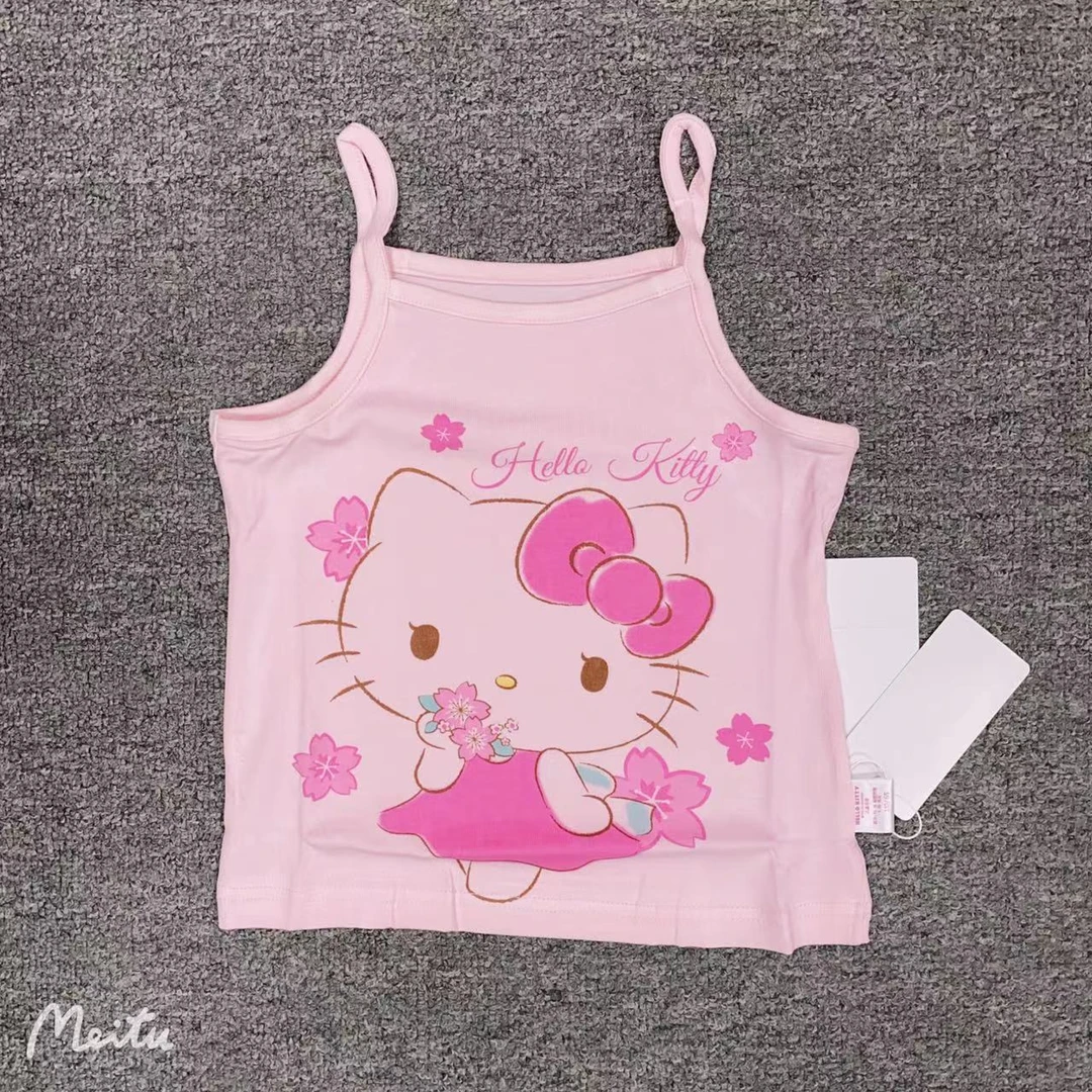凯蒂猫可爱卡通儿童吊带背心女童内衣夏薄小女孩宝宝内衣小背心
