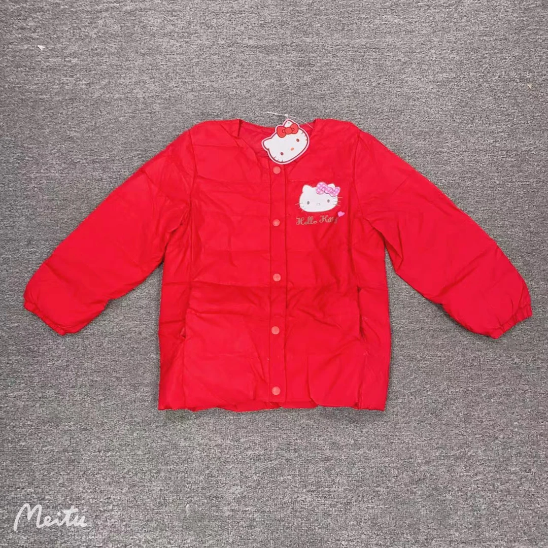 KT猫女童羽绒服儿童轻薄羽绒服上装宝宝冬季保暖服上衣白鸭绒冬装