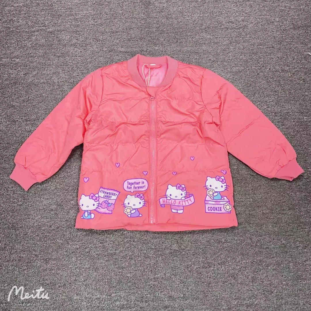 KT猫女童白鸭绒羽绒服儿童轻薄羽绒服上装冬季保暖服上衣ZB时尚