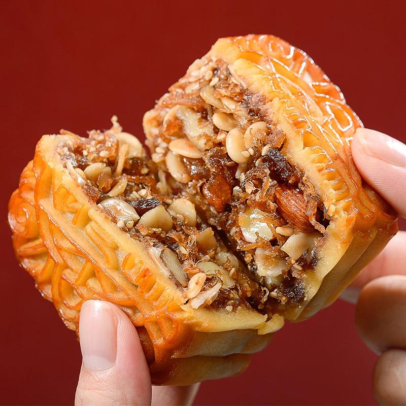 金顺昌125g广式月饼五仁叉烧月饼老式手工传统广式五仁月饼月饼