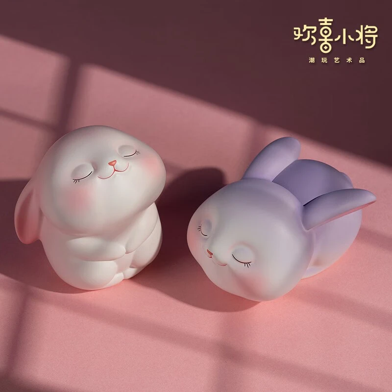 铜师傅 欢喜小将《欢喜兔》潮玩创意车载兔子手办 周年庆礼物送女友