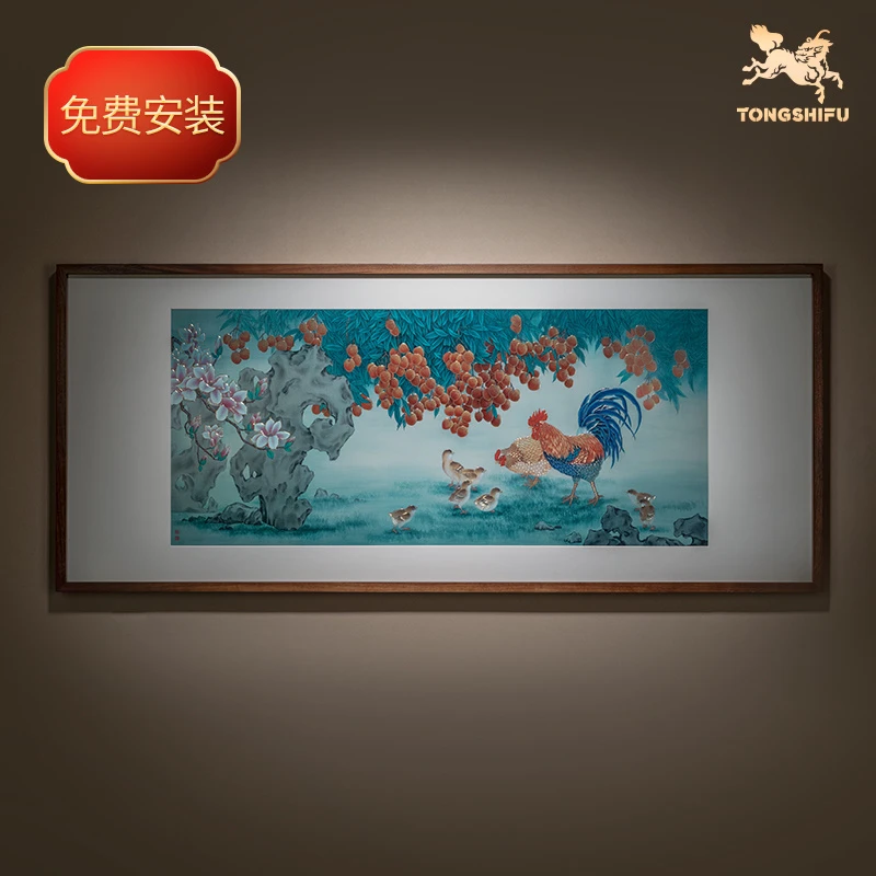 铜师傅 手工錾刻 铜雕画《大吉大利》装饰画 客厅墙壁装饰画挂画