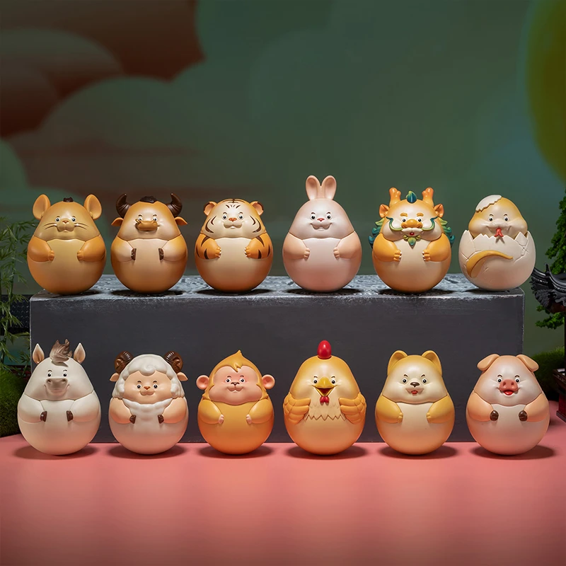 欢喜小将 《十二生肖不倒翁》 解压可玩性高 打工人工位摆件