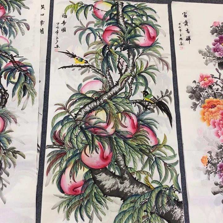 140✖️70四尺精品纯手绘带证书