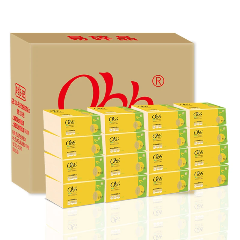 【九歌专属】OBB-450张生态竹本抽取纸巾加厚加大一箱16包