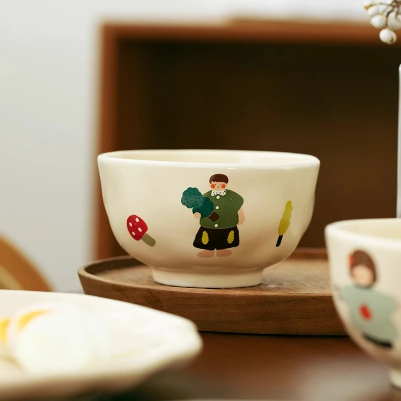 肆月初遇米饭碗家用亲子餐具一家三口四口吃饭碗一人一碗个人专用