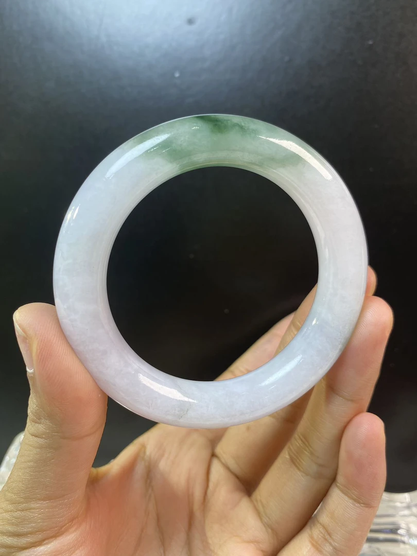 缅甸天然A货细糯冰飘花圆条