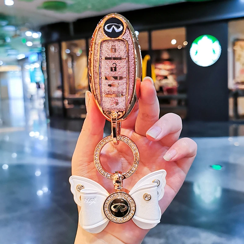 适用英菲尼迪q50L钥匙套qx50/qx60/q70/q60可爱汽车钥匙包壳扣女