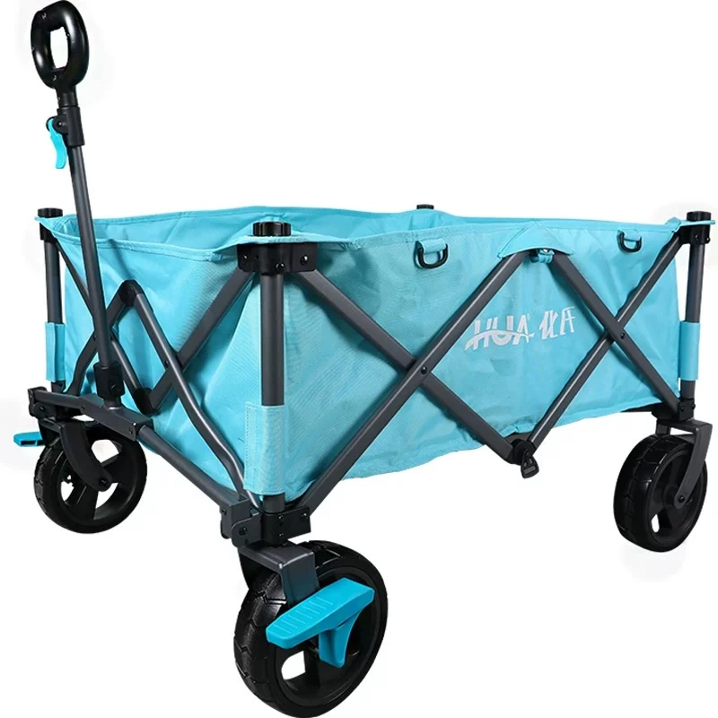 化氏全地形小拉车户外钓鱼便携可折叠推车四轮露营拖车野外营地车