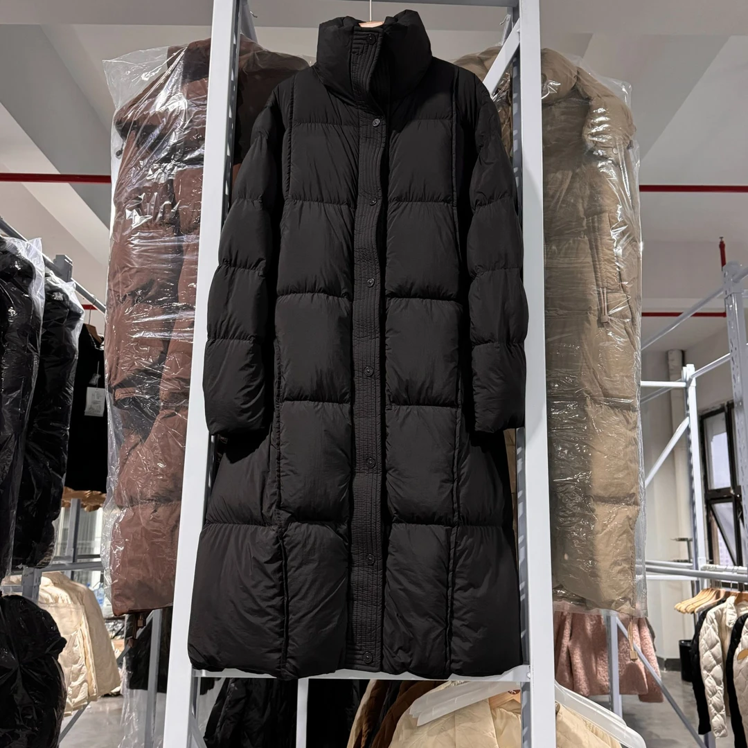 【631-CC】长款磁吸扣新国标90绒羽绒服保暖不压身