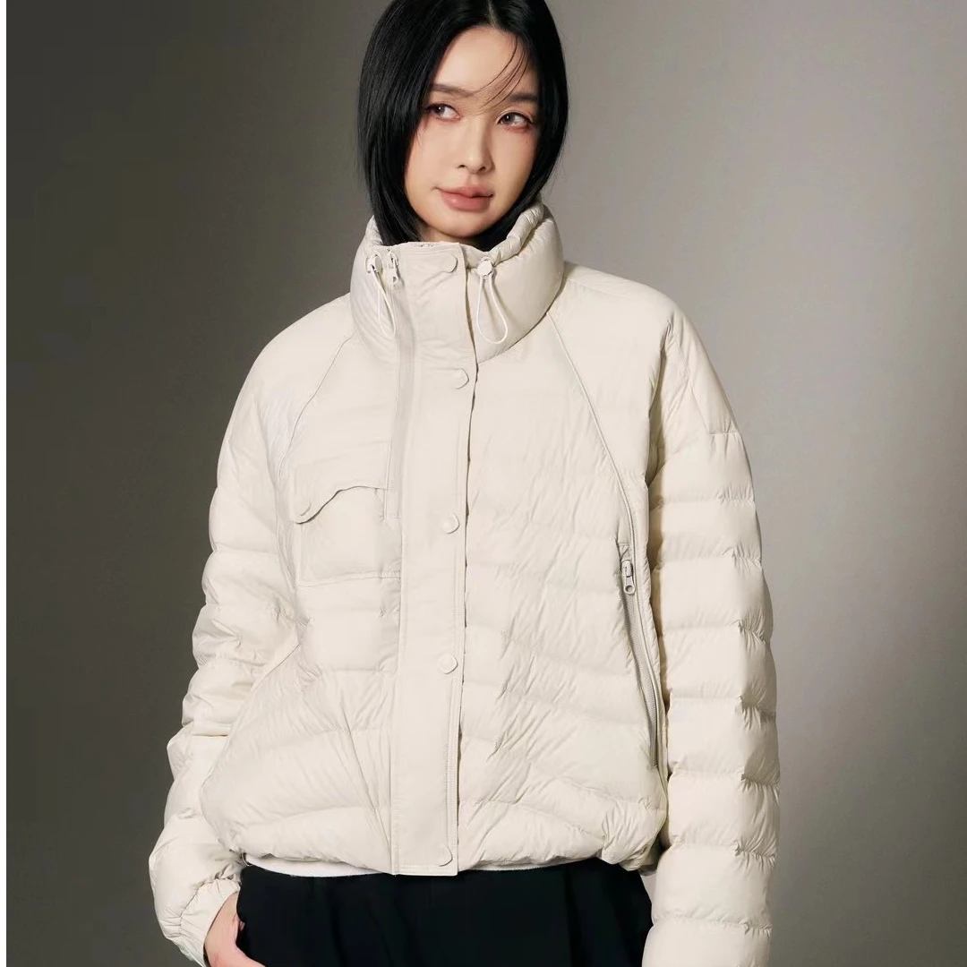 【88M6-MM】纯色宽松版立领羽绒服秋冬新款时尚百搭保暖外套