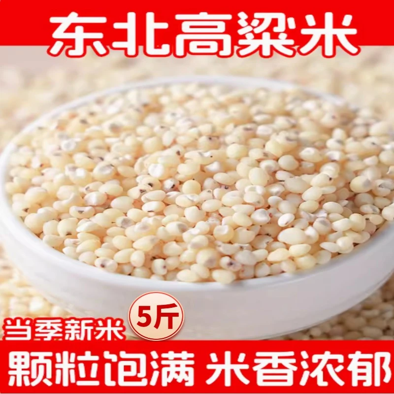 东北白高粱米新米五谷杂粮农家自产现磨去皮高粱米水饭