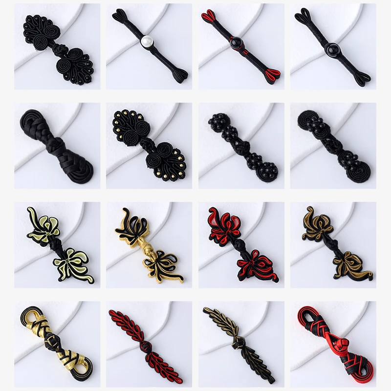 黑色古典玉珠旗袍盘扣扣子手工纽扣中式复古汉服珍珠盘扣