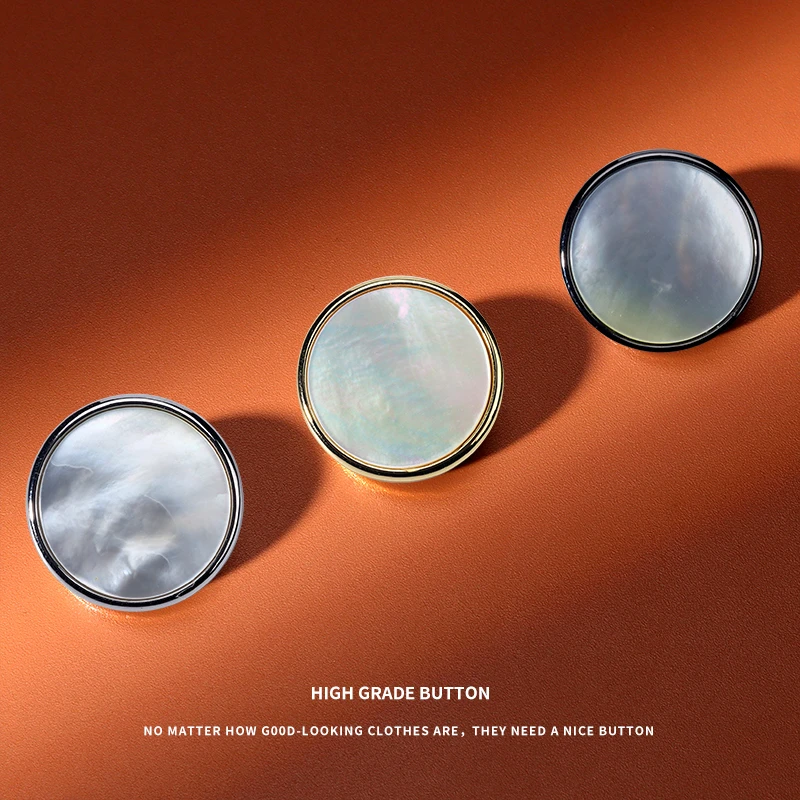 高档天然贝壳纽扣时尚精致大衣西装高端衣服扣子男女西服毛衣钮扣