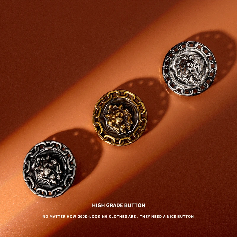 高档百搭毛衣毛呢金属纽扣黑色衣服大衣外套钮扣配件上衣风衣扣子