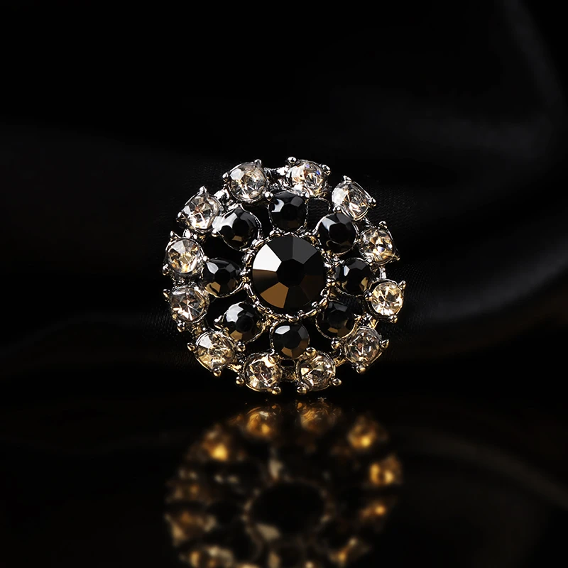 水晶钻扣子旗袍晚礼服金属镶钻纽扣装饰大衣领口钮扣配饰