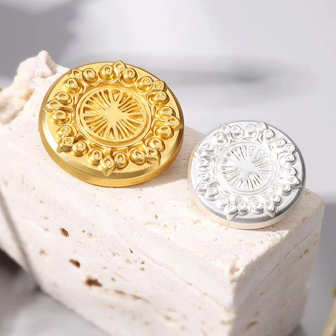 复古金色花金属纽扣小香中古风扣子西服装饰扣外套大衣扣