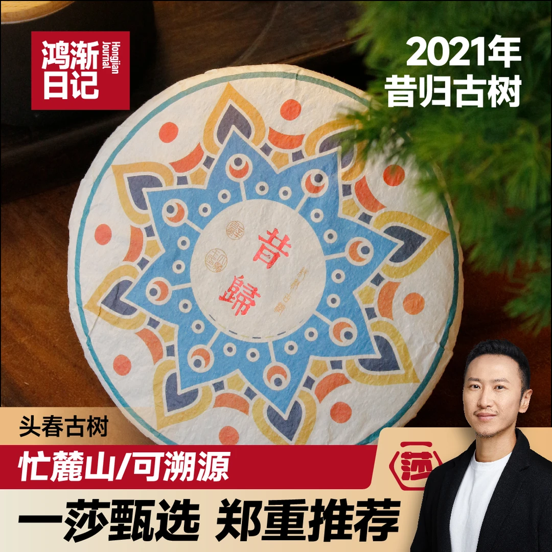 《鸿渐日记》2021年云南昔归纯古树茶大叶种普洱茶生茶好茶 200克