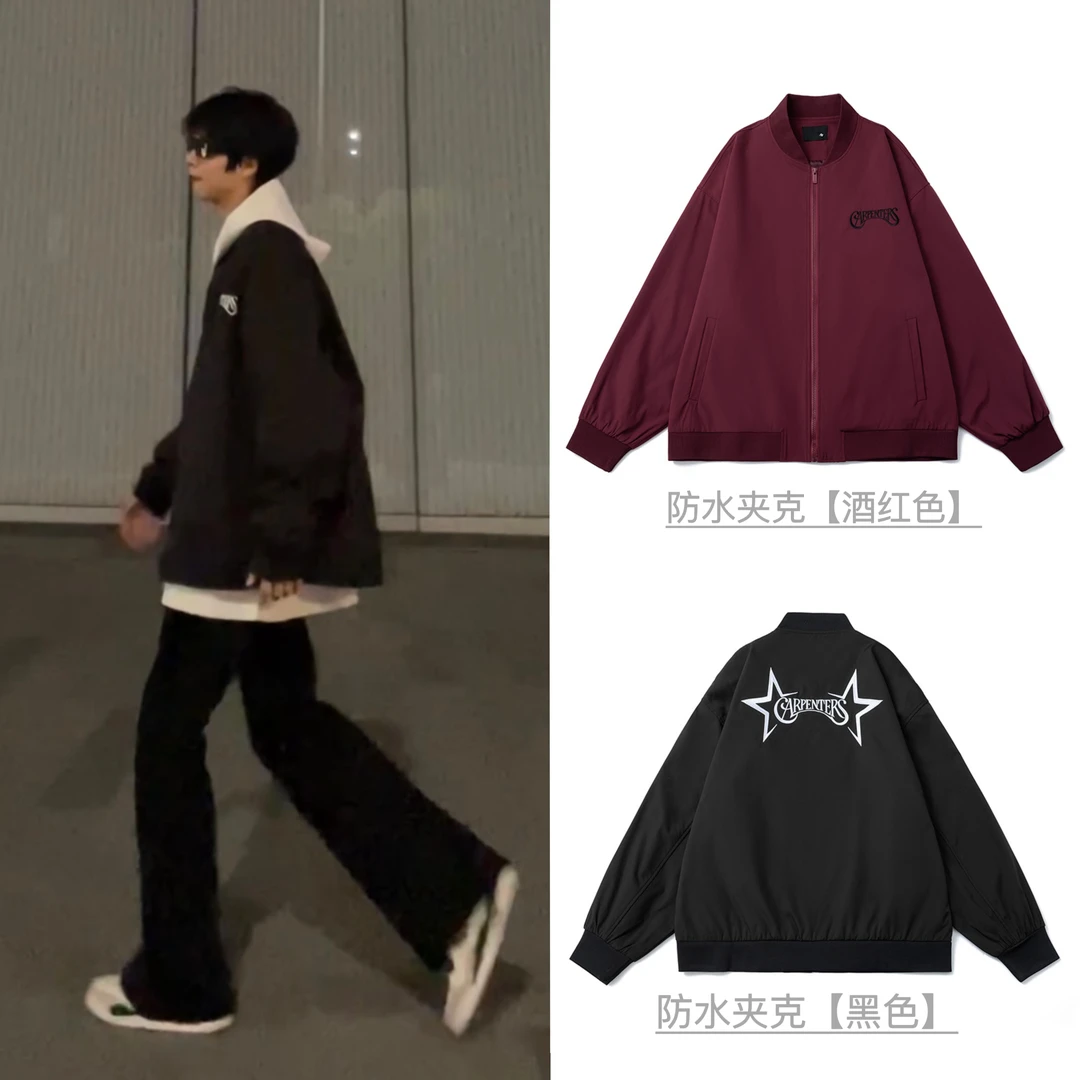 Jimei·美式复古刺绣防水夹克春秋上衣外套·2色【推荐款】