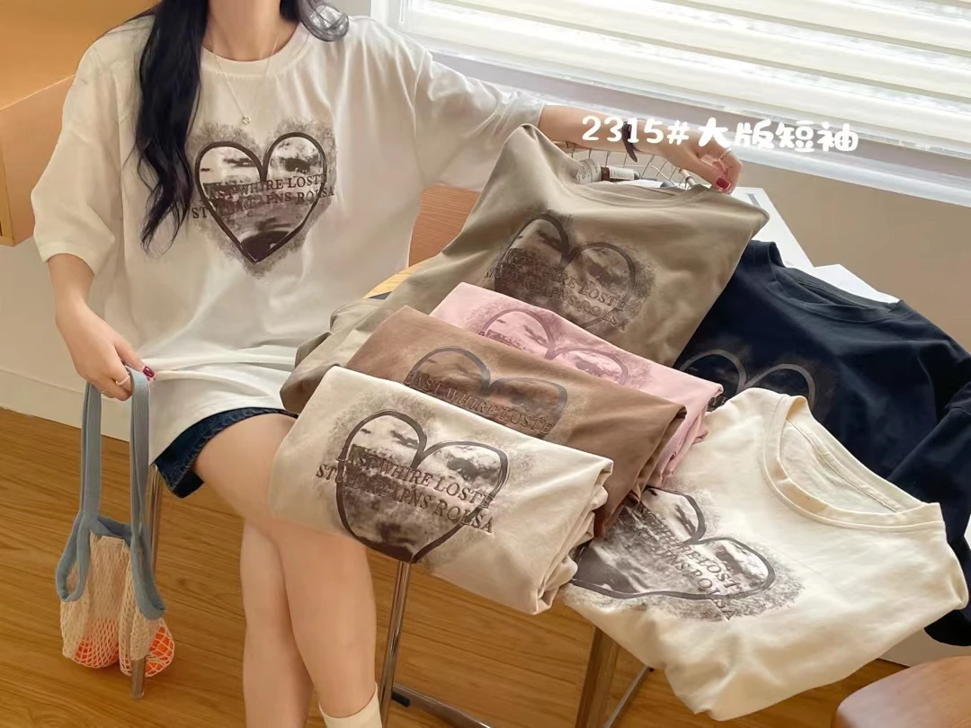 夏季时尚休闲宽松半袖