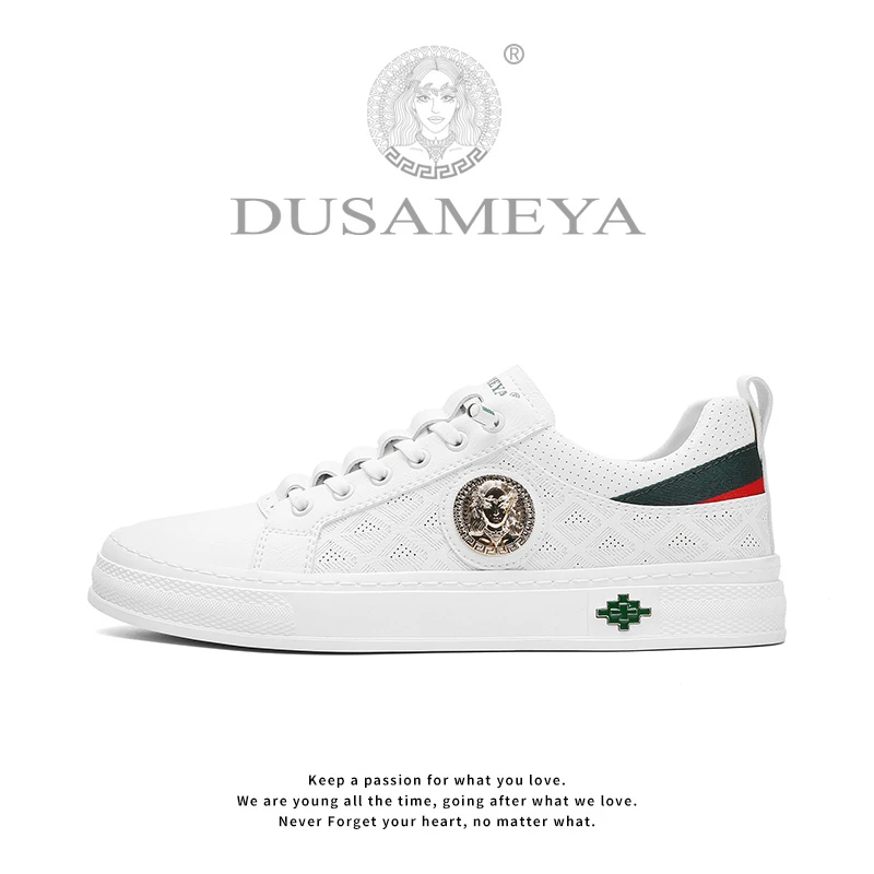 DUSAMEYA/杜莎米娅夏季男士轻奢时尚百搭潮鞋透气运动板鞋6660
