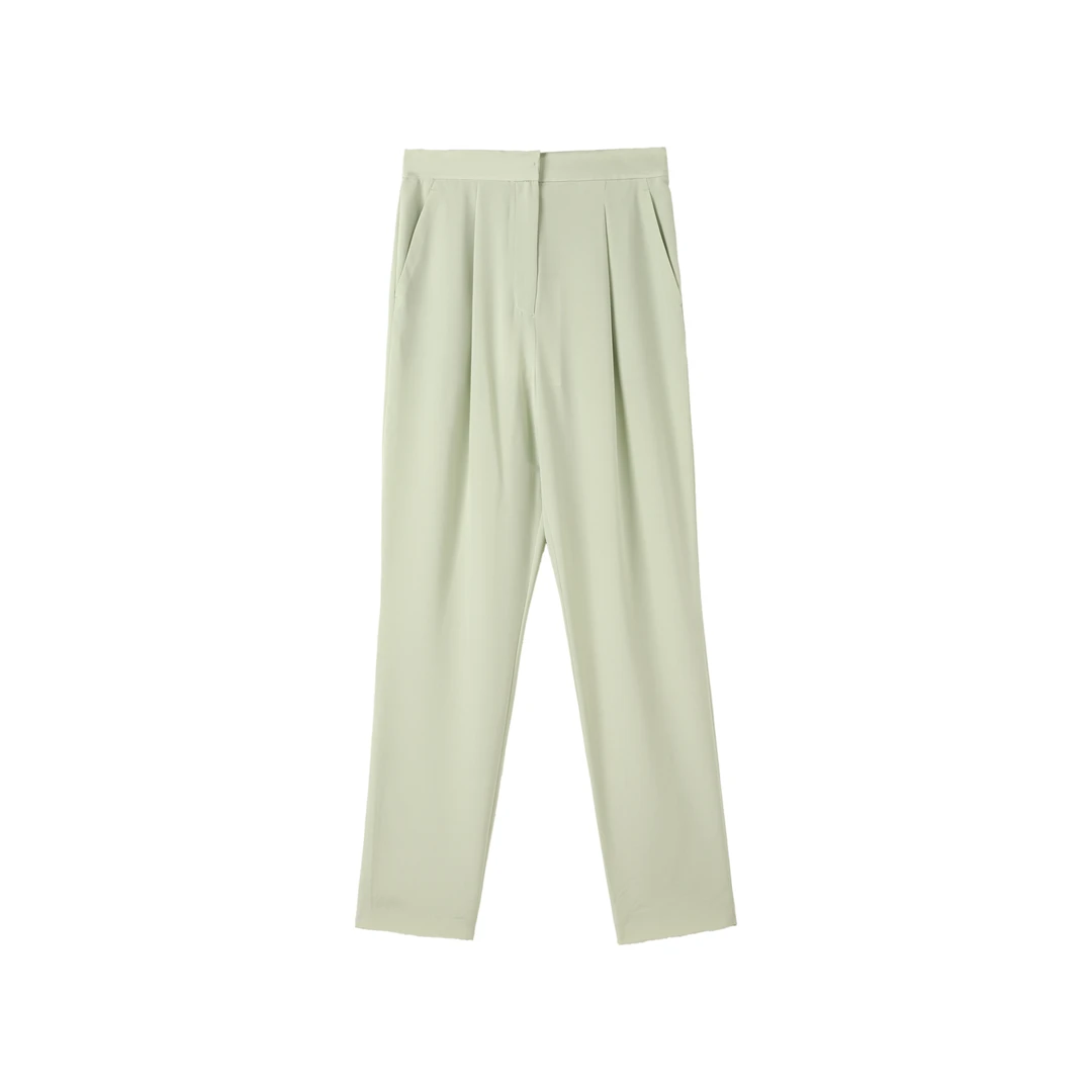 220110-重磅垂感休闲裤女夏高腰薄款凉感显瘦直筒裤