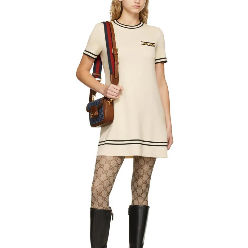 220826-凡诗琪FEARCHARIA-女秋季新款气质收腰显瘦连衣裙女士撞色