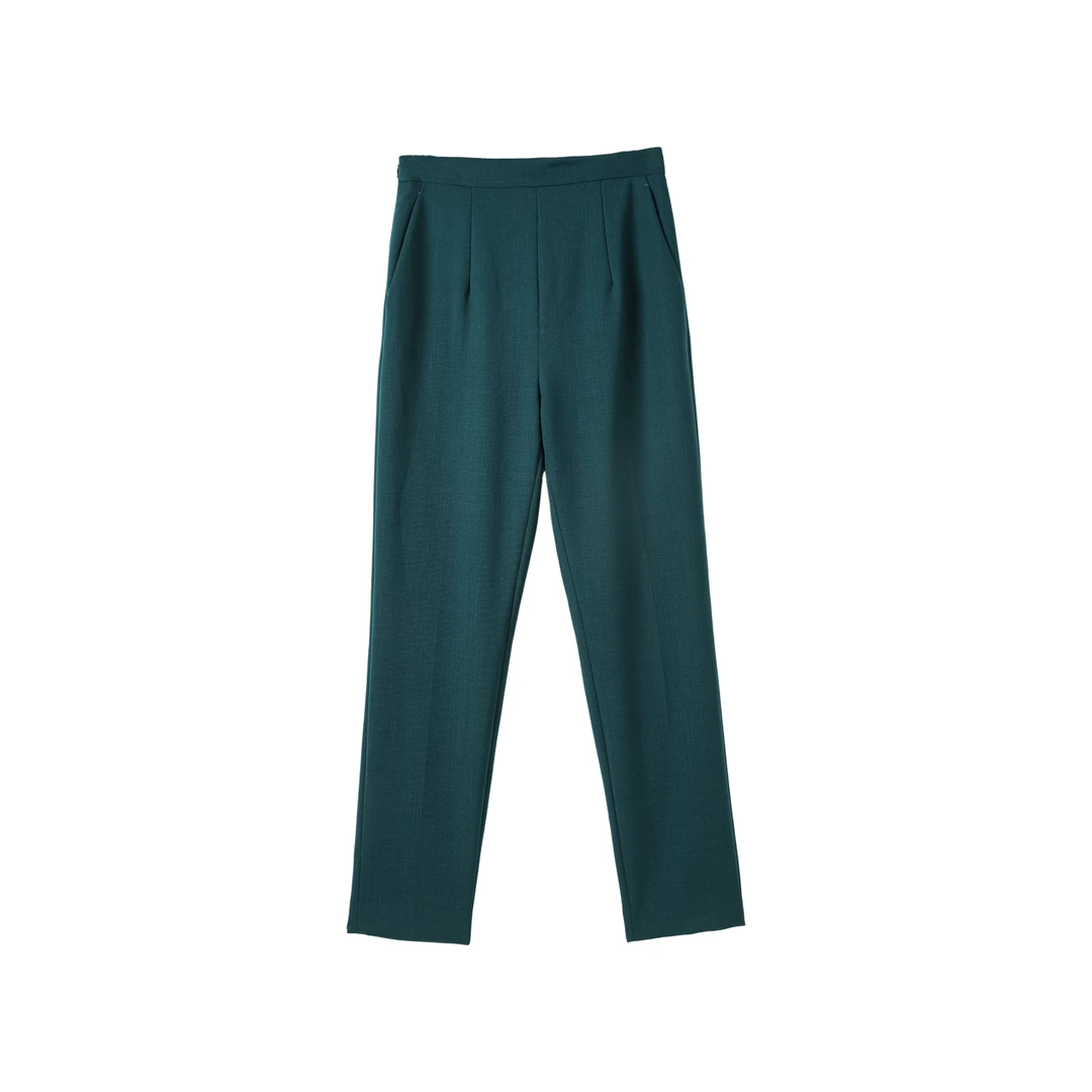 520190-简约纯色女式休闲裤夏季女通勤休闲舒适长裤