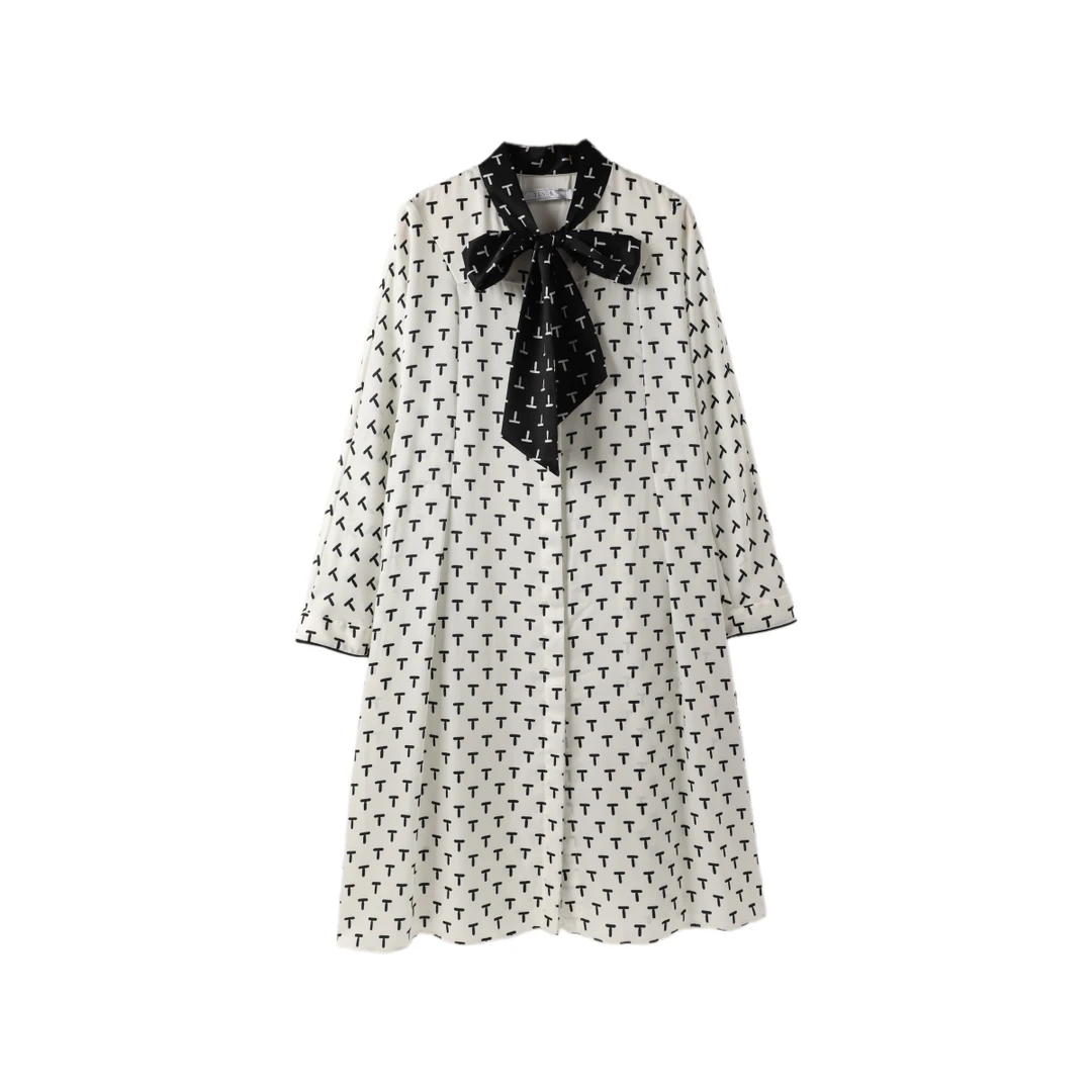 1723L2-滕家Ⅵ-秋季圆点时尚长袖气质优雅连衣裙