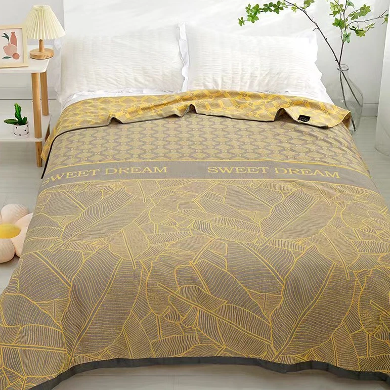 【大芭蕉叶】1.5米*2米棉纱布多功能纱布盖毯床盖