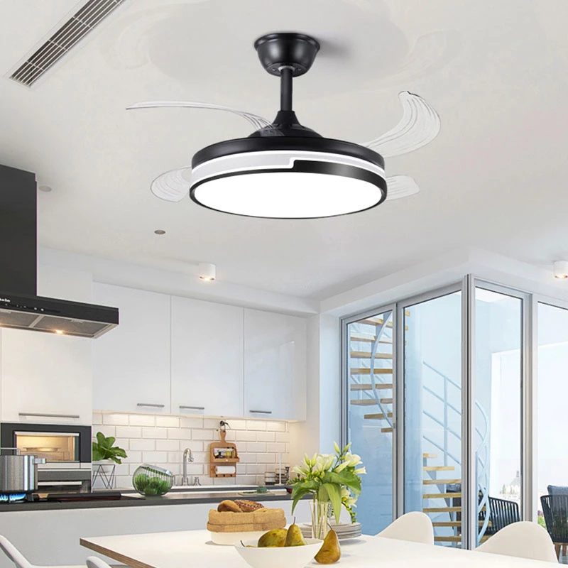 隐形风扇灯吊扇灯吸顶家用客厅餐厅卧室大风力变频简约电扇吊灯