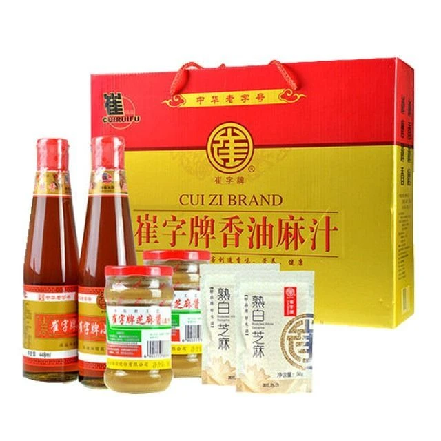 崔字香油麻汁礼盒896ml+700g/盒