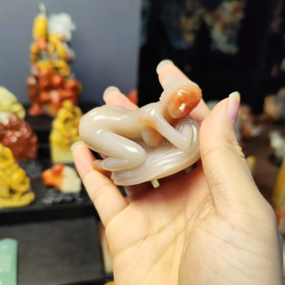 寿山杜陵石摆件雕刻摆件家居饰品