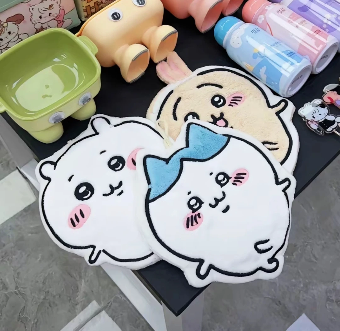 卡通可爱吉伊卡哇chiikawa乌萨奇可挂式不掉毛超强吸水擦手毛巾