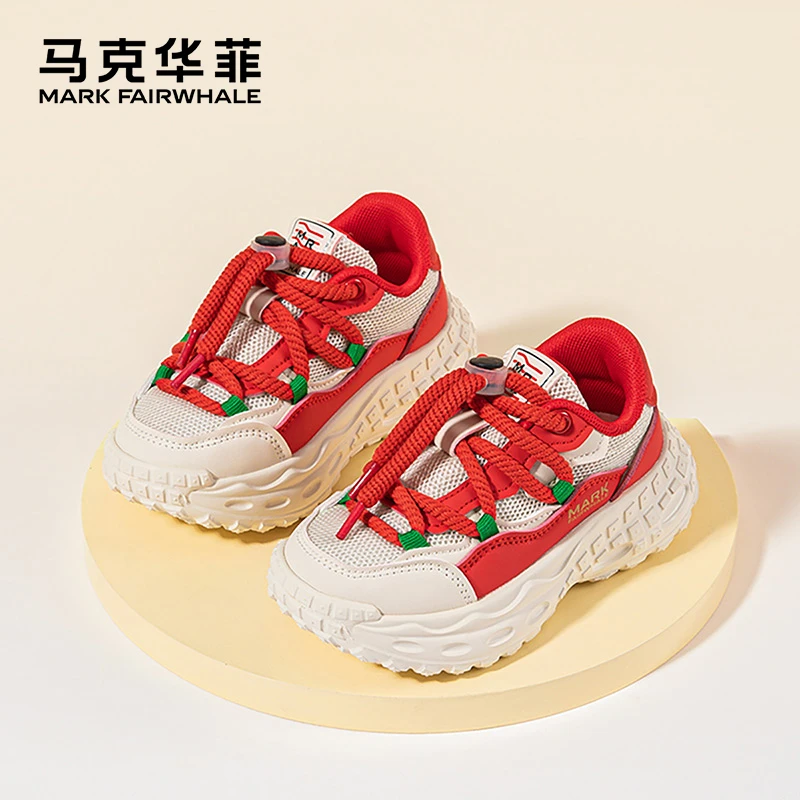马克华菲童鞋2024新款软底舒适女童老爹鞋春秋防滑耐磨儿童运动鞋