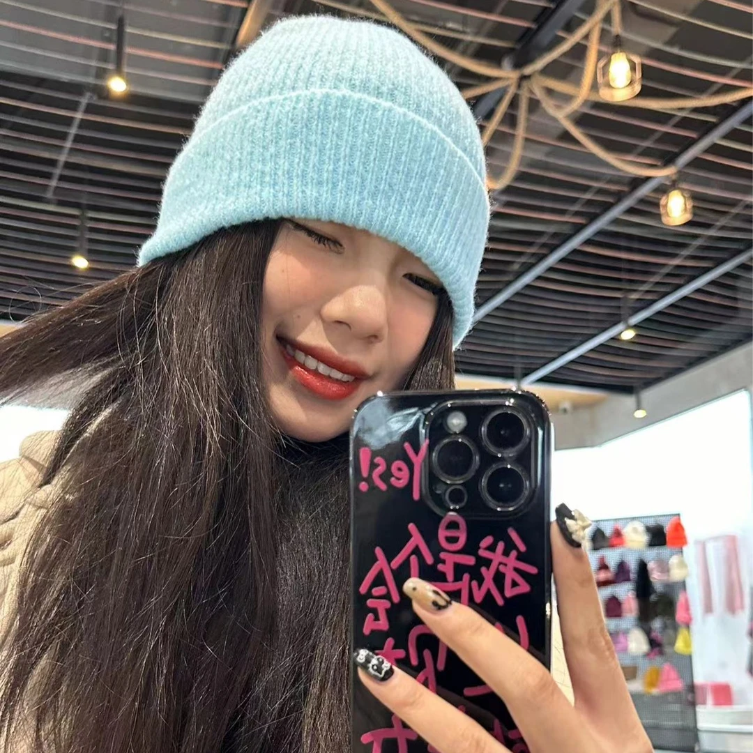 204新款多色时尚百搭韩版秋冬学生保暖ins针织毛线帽